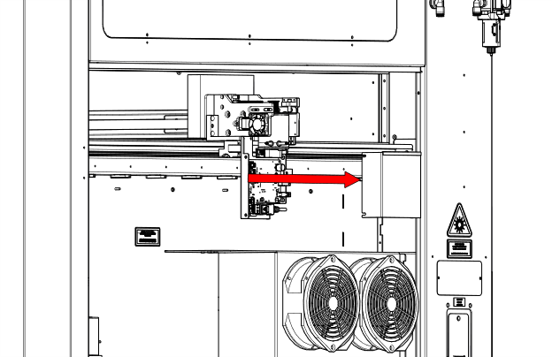 Removing the X-Axis drive board cover