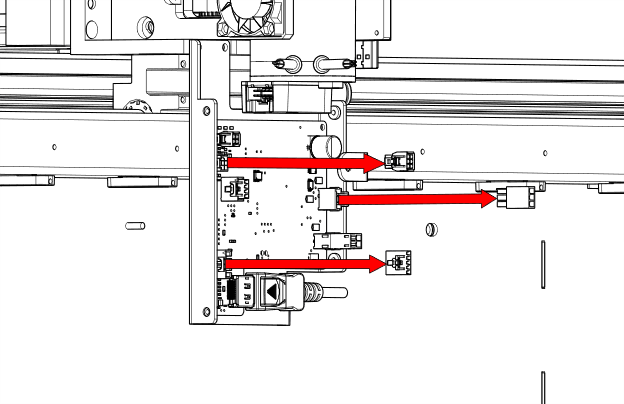 Disconnecting the drive board harness
