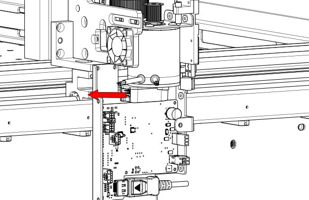Disconnecting the drive board harness