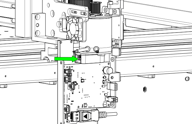Reconnecting harness to the X-Axis drive board