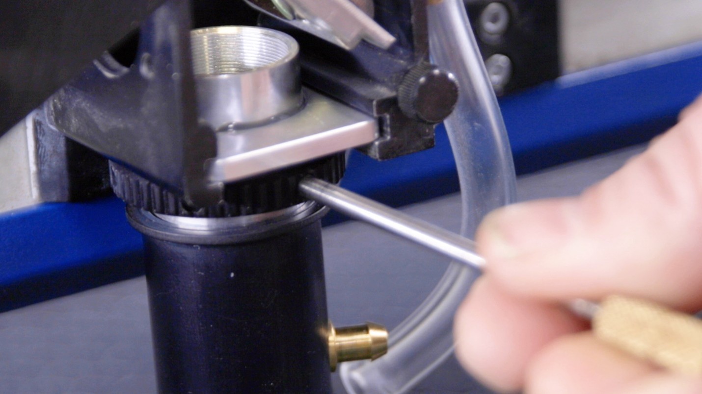 Close-up of a hand holding a tool