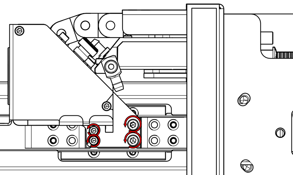 Removing carriage screws