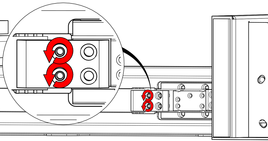 Removing outer belt clamp screws