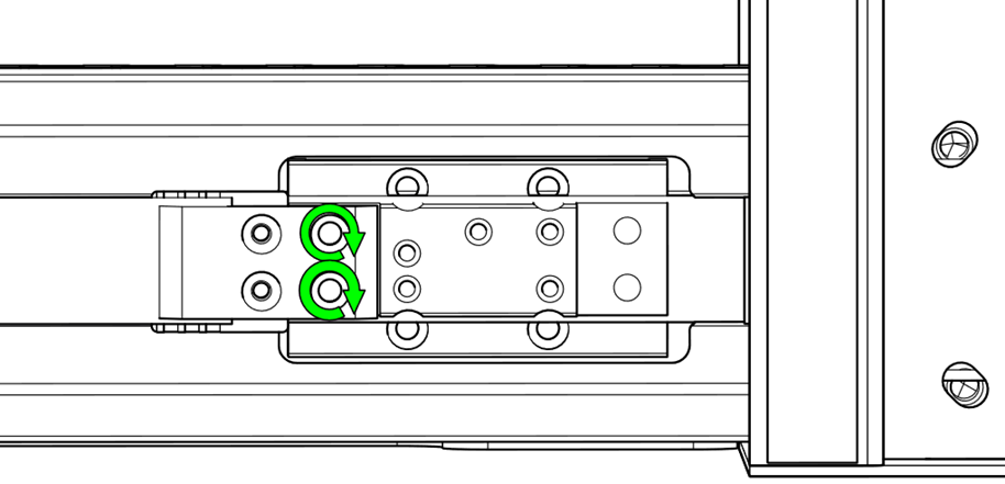 Attaching belt to bearing block