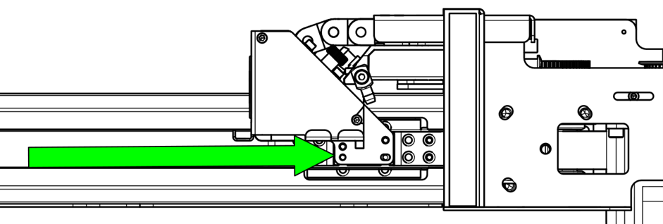Moving carriage right for mounting