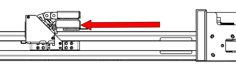 Carriage repositioned to the left