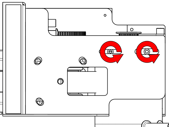 Loosening the motor mounting screws