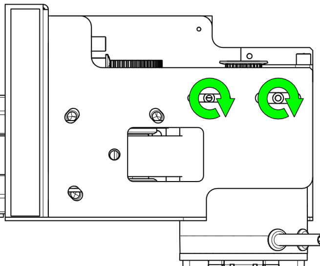 Loosening the motor mounting screws