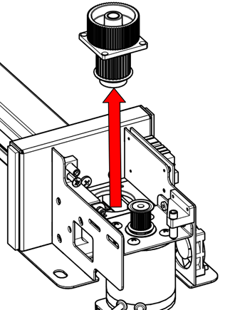 Removing reducer pulley from motor shaft
