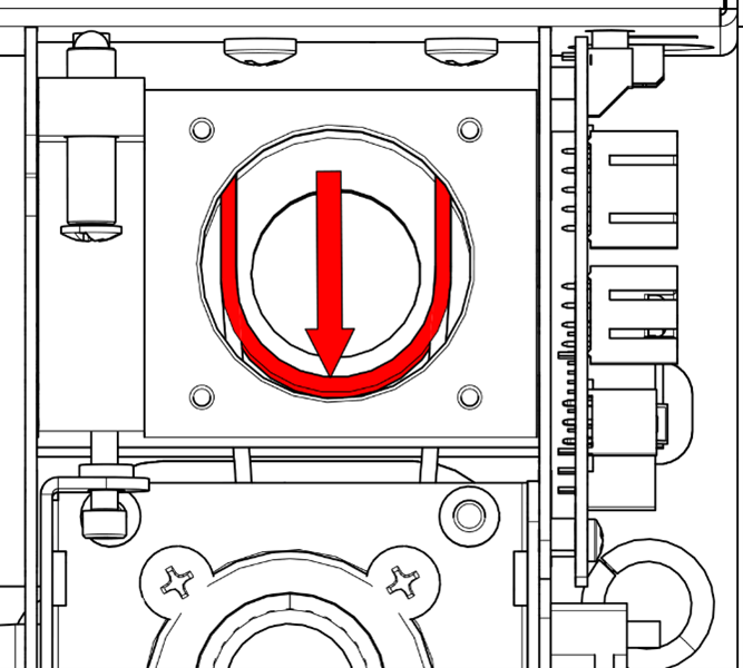 Pulling belt toward motor pulley