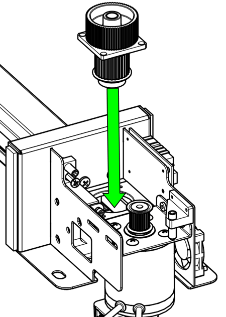 Installing reducer pulley and routing belt