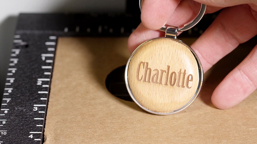 Houten sleutelhanger