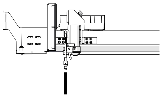 Testing AFP plunger movement by pressing and releasing it.