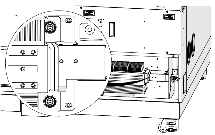 Loosening right mounting screws.