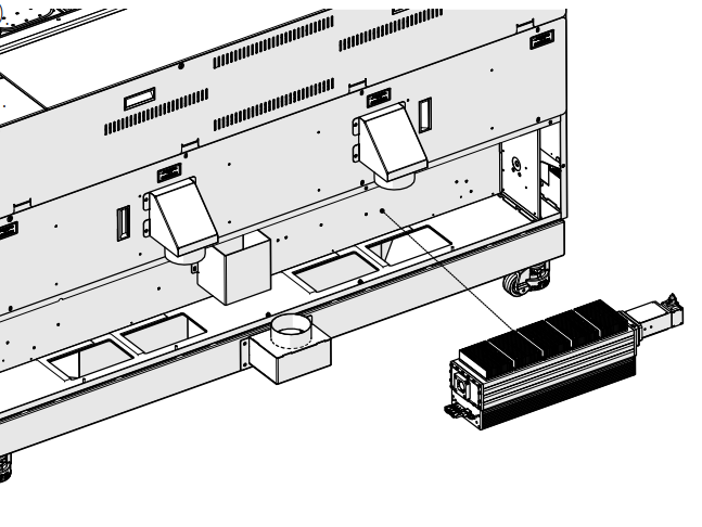 Removing the CO2 laser tube.