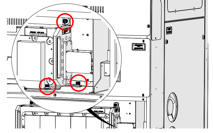 Loosening right mounting screws.
