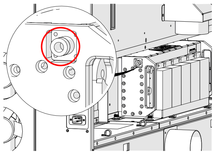 Connecting coaxial cable.