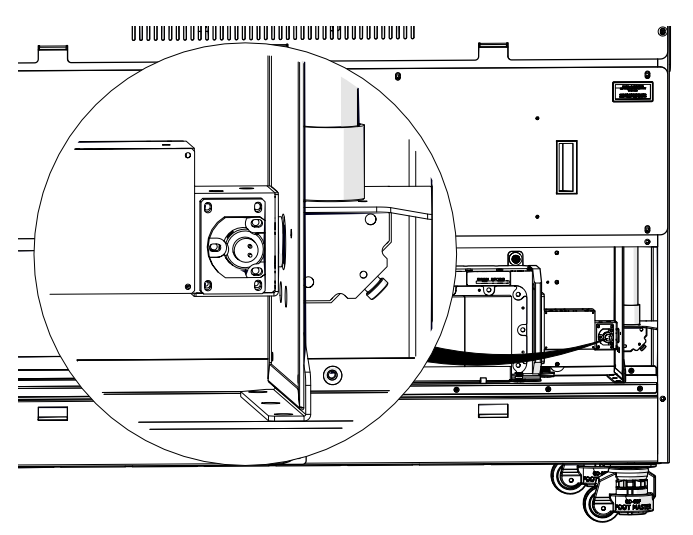Connecting red dot harness.