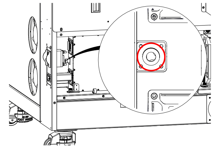 Disconnecting coaxial cable from RF.