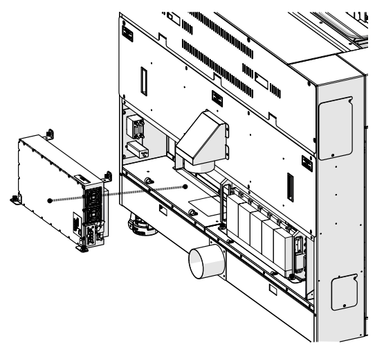 Removing RF unit from machine.