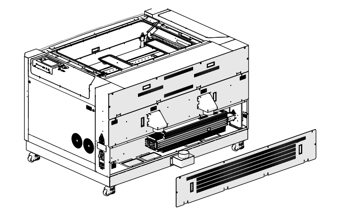 Panel reinstalled after RF replacement.