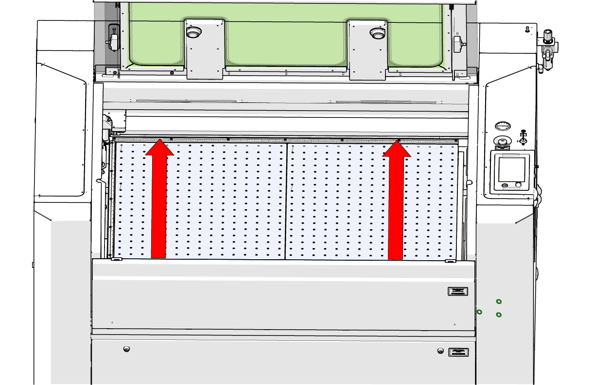 Positioning the X-Axis assembly at the rear of the engraver