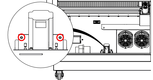 Loosening tensioner screws to release Z-Axis belt