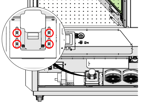 Removing Z-Axis motor mounting screws