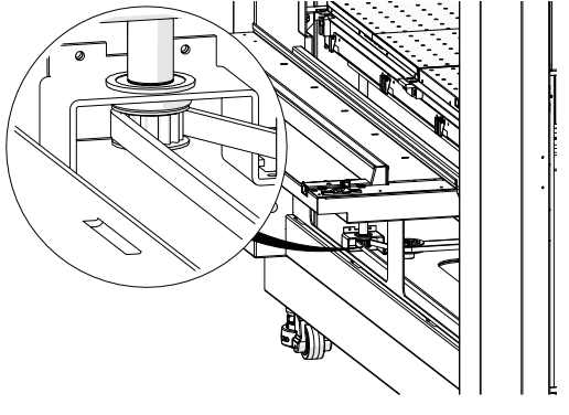 Inspecting Z-Axis belt on pulleys