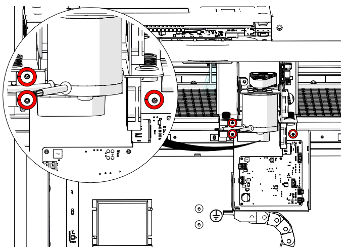 Remove mounting bracket screws