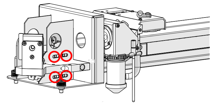 Loosen idler assembly screws
