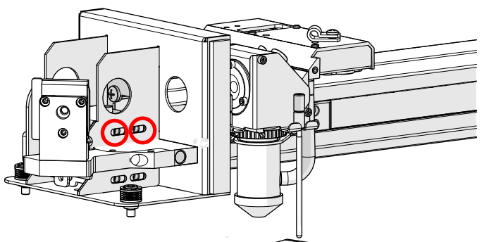 Remove top idler screws