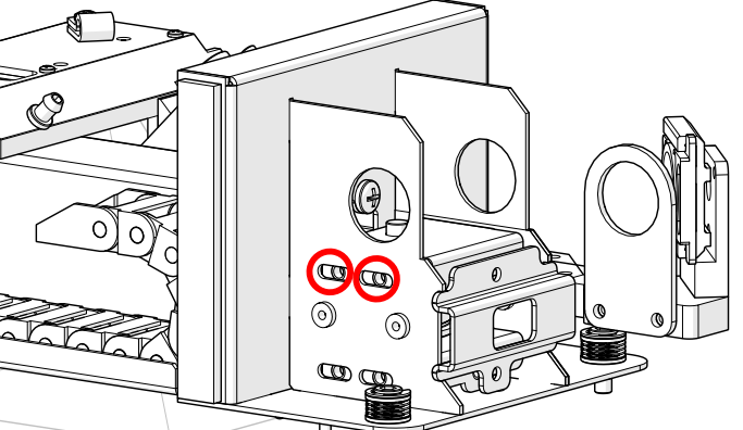 Remove top idler screws