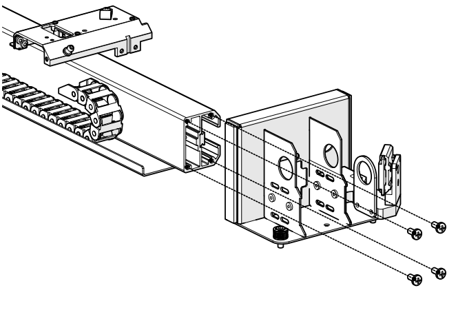 Remove end plate screws
