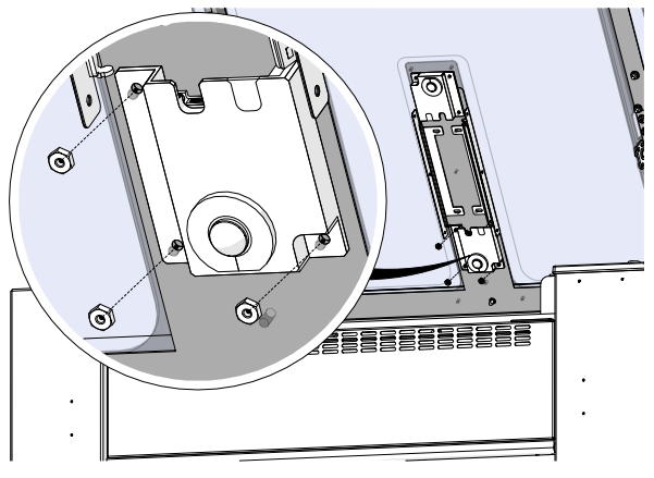 Camera assembly screws removed.