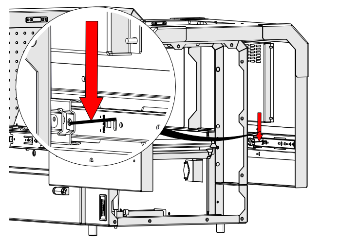 Depressing left slide lever