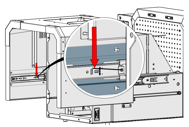 Depressing right slide lever