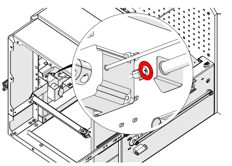 Loosening right motor screws