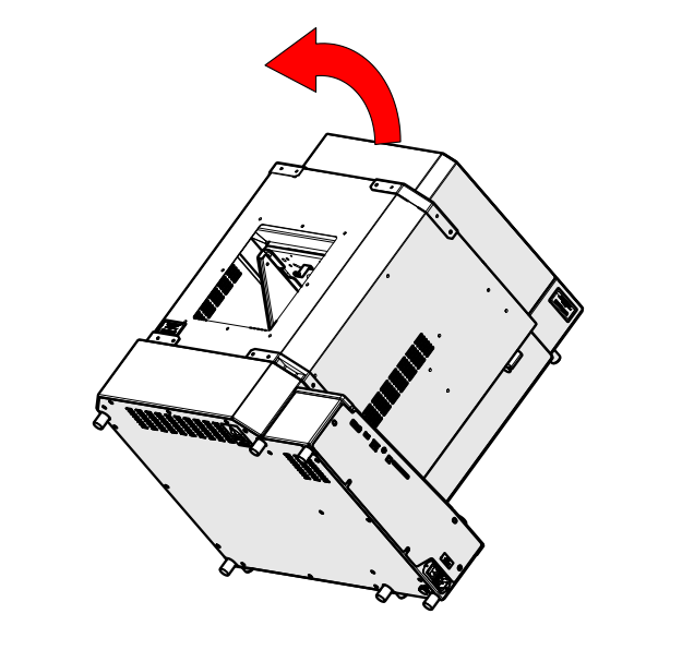 Returning the engraver to upright position