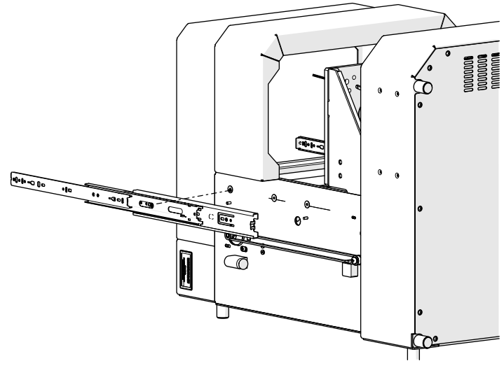 Loosening left motor screws