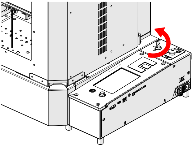 Powering off the G100 engraver