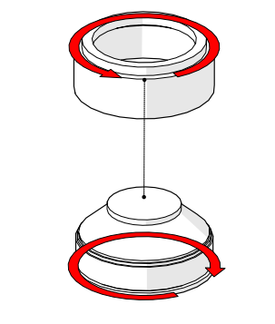 Detaching the lens assembly from the adapter