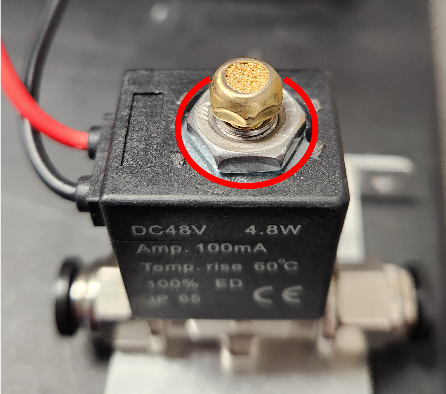 Loosening solenoid nut