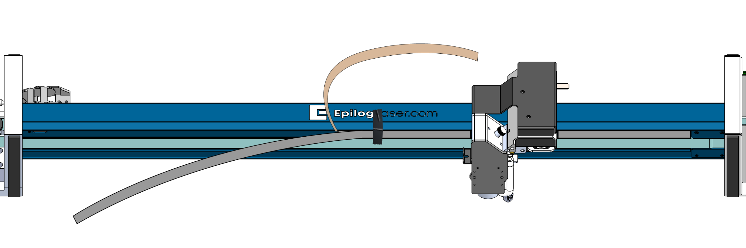 Peeling the adhesive backer and installing half of the encoder strip