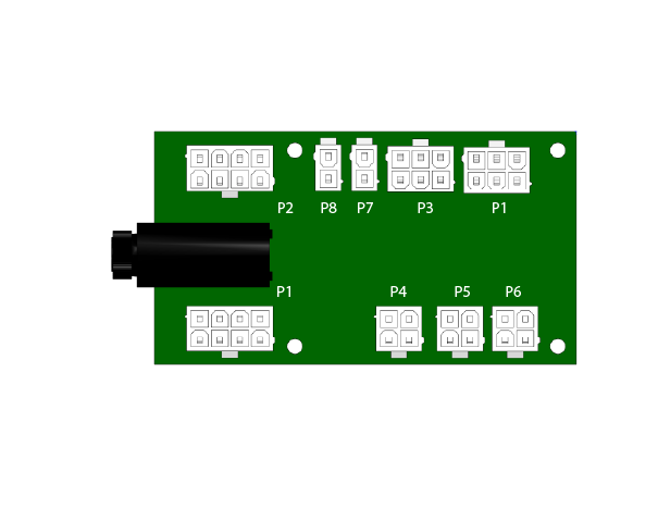 48v breakout board with components highlighted for disconnection