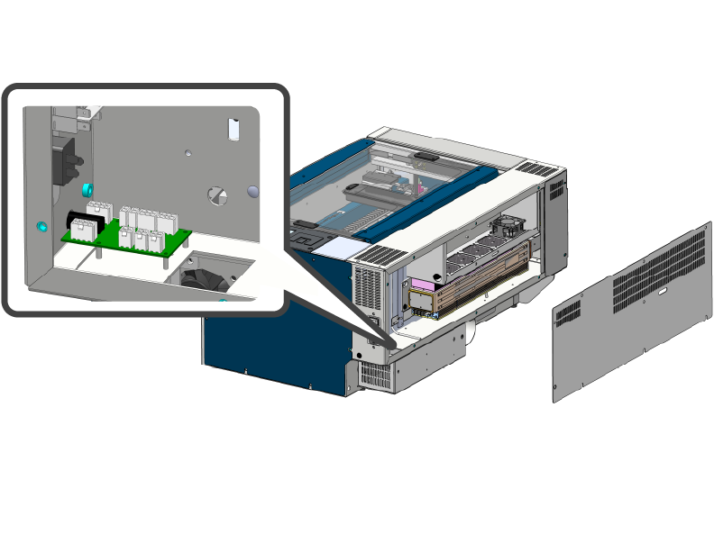 location of power supply in 24x12 machine