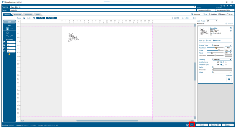 Exporting job settings.