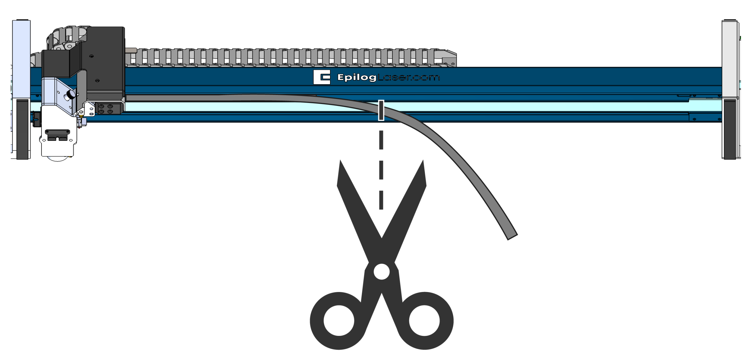 Peeling the encoder strip off the rail