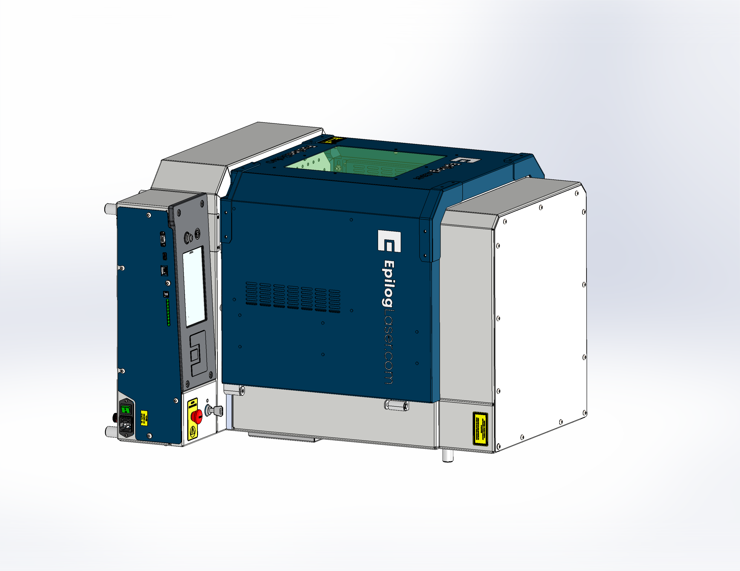 Machine placed on its back