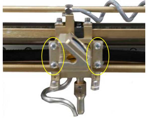 Belt attachment at laser head